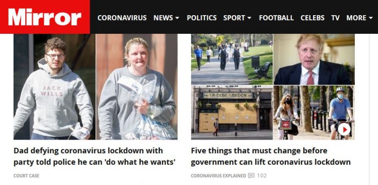 «Без журналістики коронавірус убив би більше людей» - британське видання «Mirror 17 «Без журналістики коронавірус убив би більше людей» – британське видання «Mirror
