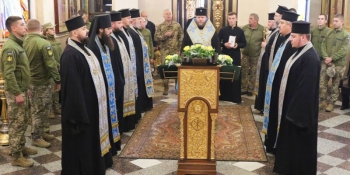 До фундамента Храму Захисників України заклали гільзу від снаряда, випущеного по агресору