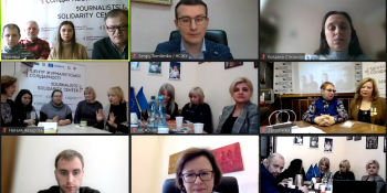 До річниці повномасштабної російської агресії НСЖУ провела онлайн-перекличку Центрів журналістської солідарності