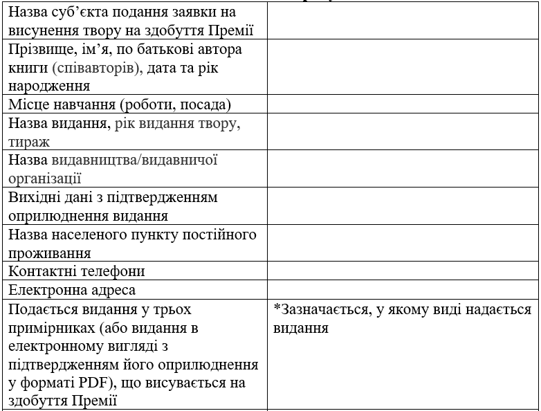 Оголошено конкурс на здобуття Всеукраїнської літературно-мистецької премії «Київська книга року» – 2023 1