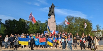 Сергій Томіленко звернувся до учасників мітингу у Вільнюсі на підтримку українських журналістів
