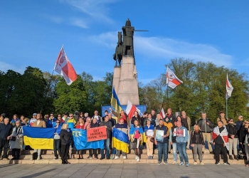 Сергій Томіленко звернувся до учасників мітингу у Вільнюсі на підтримку українських журналістів