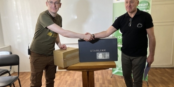 НСЖУ передала Starlink газеті «Обрії Ізюмщини»