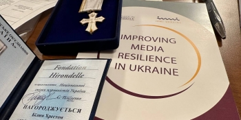 Фонд «Ірондель», який допомагає відроджувати прифронтову пресу, відзначено Білим хрестом
