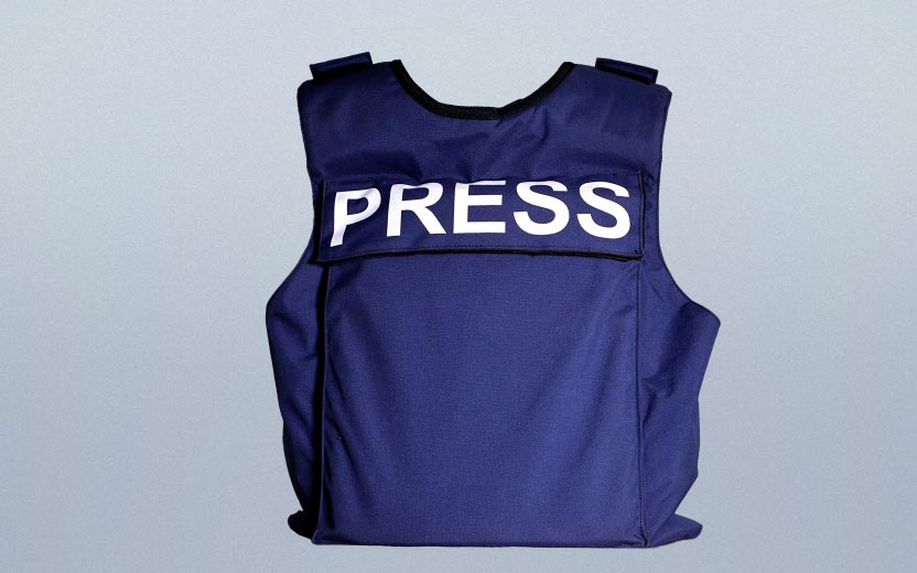 Захисне спорядження 18 Брендовані наліпками «PRESS» бронежилети синього кольору