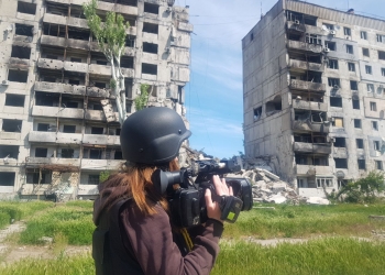 Медійниця Олена Каптюх: зустрічі з журналістами дають надію та віру жителям прифронтового Оріхова