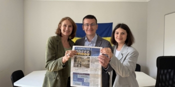 Прапор України в серці Брюсселя: Сергій Томіленко відвідав колег із Європейської федерації журналістів 26 Прапор України в серці Брюсселя: Сергій Томіленко відвідав колег із Європейської федерації журналістів