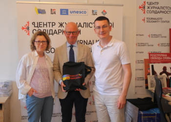Посол Данії відвідав НСЖУ та залишив слова підтримки українським журналістам
