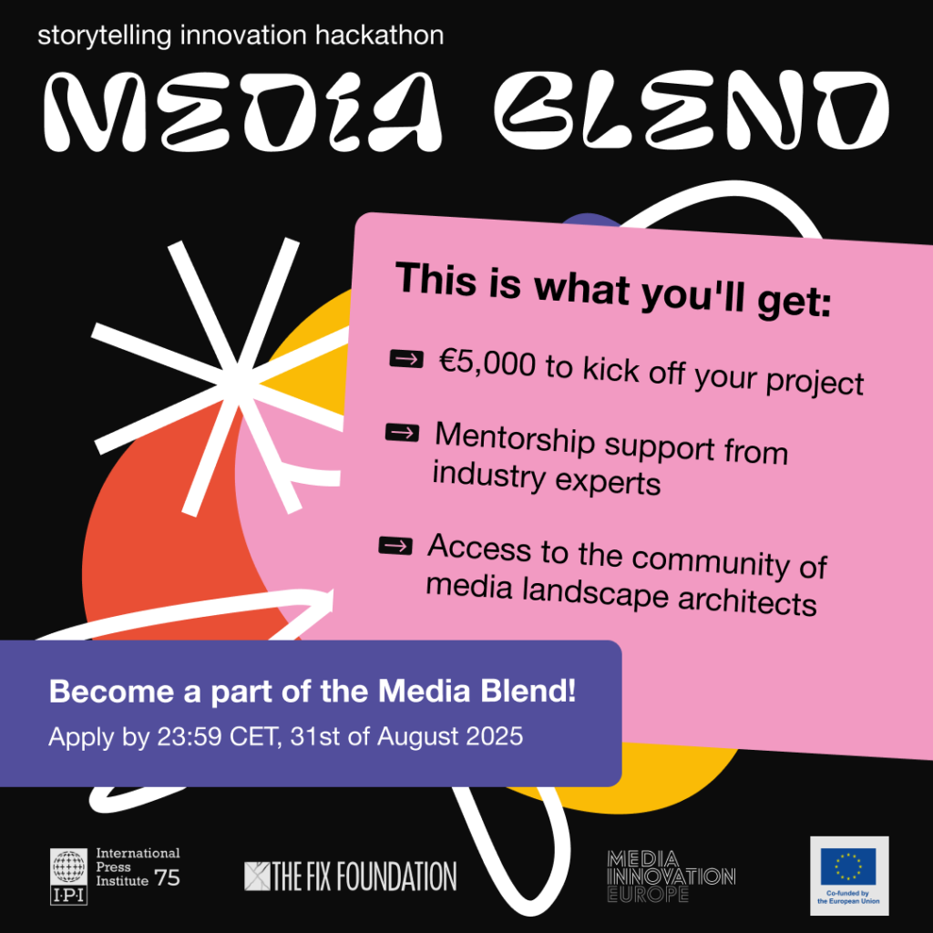 Відкрито реєстрацію на Media Blend Hackathon: €15,000 призового фонду для інноваційних медіа-проєктів