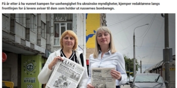 «Жінки-редакторки підтримують роботу газет на передовій», – норвезьке видання «Journalisten»