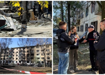 Медійники Павлограда працювали на місці атаки у захисному спорядженні від Центру солідарності НСЖУ