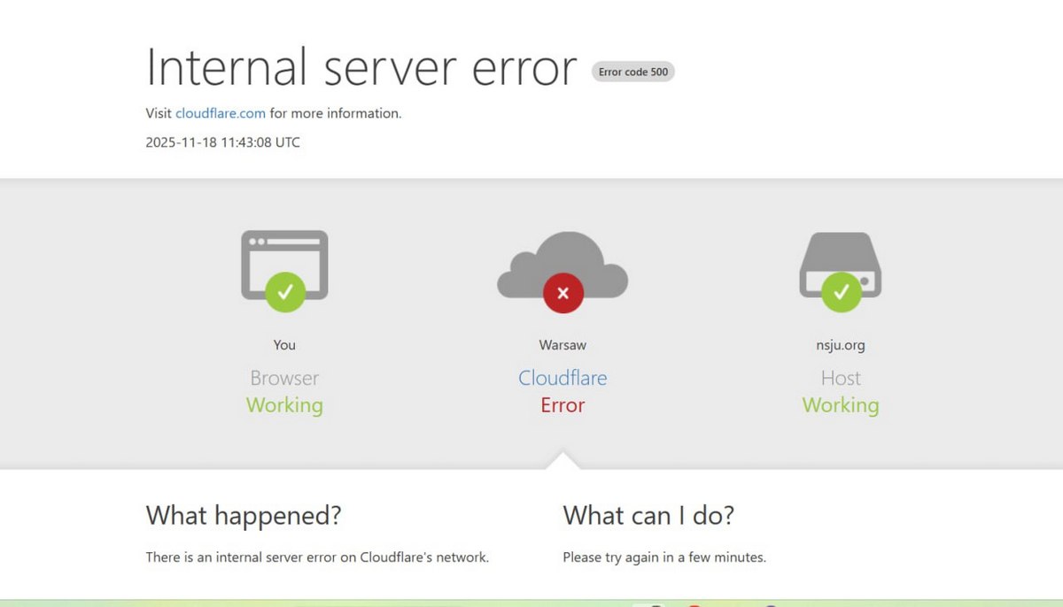 Сайт НСЖУ сьогодні певний час не працював через глобальний збій 17 Сайт НСЖУ сьогодні певний час не працював через глобальний збій