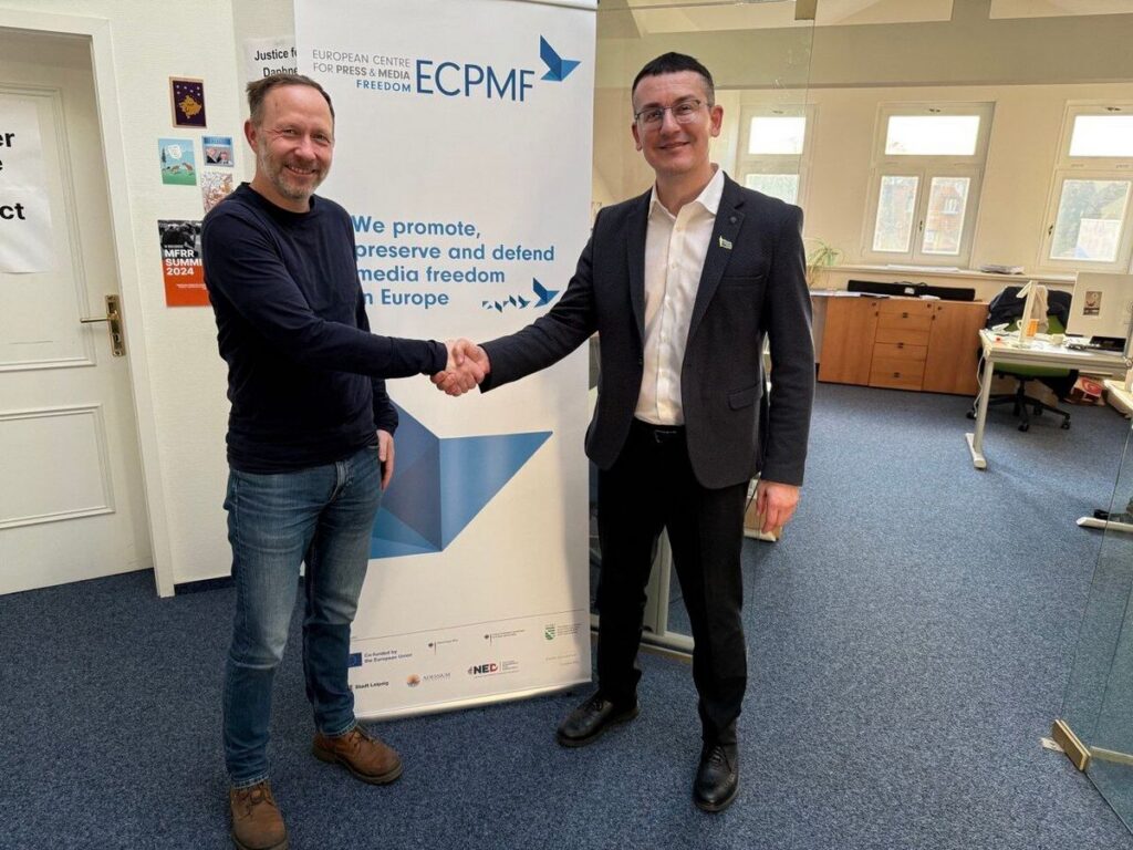 «Ініціативи ECPMF в Україні забезпечили необхідний захист для колег, які працюють під надзвичайним тиском», – Сергій Томіленко в Лейпцигу
